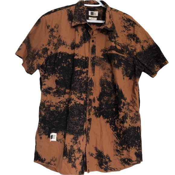 Lira Other - LIRA Patterned “Bleach dyed look” Button Down Shirt